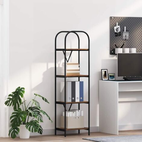 vidaXL Libreria Rovere fumo 40 x 30 x 146 cm Legno multistrato