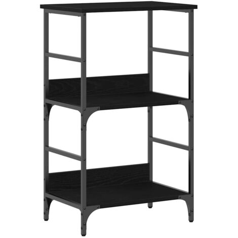 vidaXL Libreria Rovere Nero 50 x 33 x 82 cm Legno multistrato