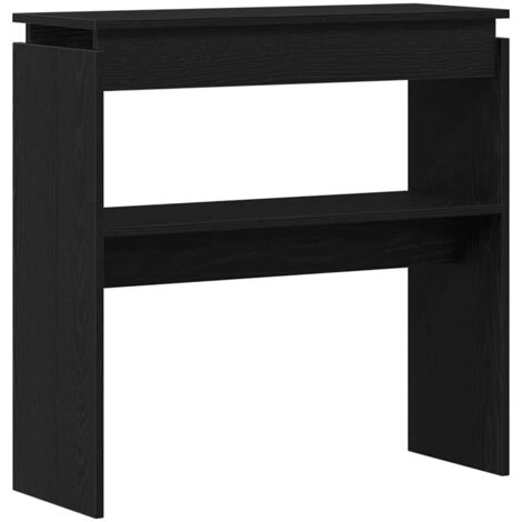 vidaXL Tavolo consolle Rovere nero 80 x 30 x 80 cm Legno multistrato