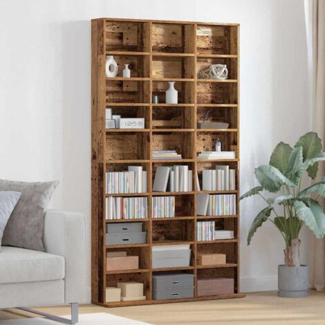 vidaXL Mobile porta CD Legno vecchio 101 x 23 x 177.5 cm