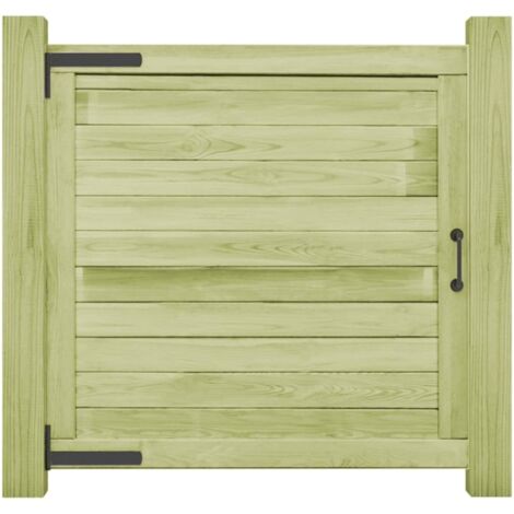 vidaXL Cancello da Giardino in Legno di Pino Impregnato 100x100 cm