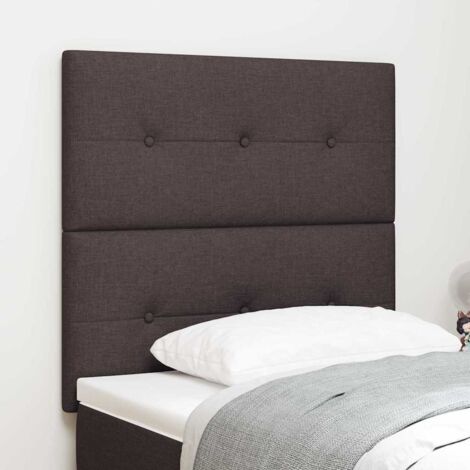 Testiera con testiera Marrone scuro 80 cm Tessuto vidaXL