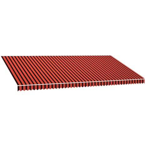 vidaXL Tenda da Sole in Tela Arancione e Marrone 600x300 cm