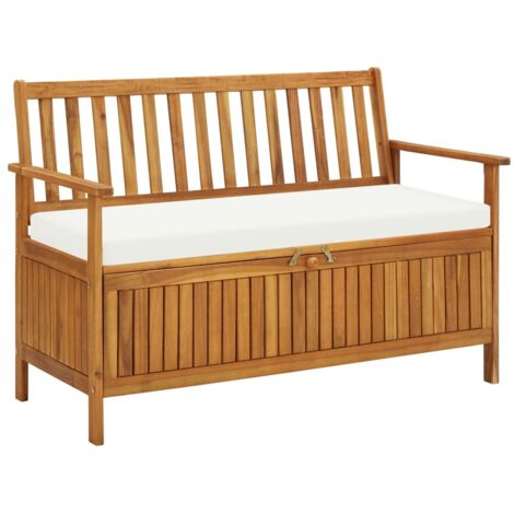 vidaXL Cassapanca da Giardino in Legno Massello di Acacia 120x63x84 cm