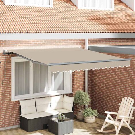 Tenda Retrattile Beige 350 x 250 cm Tessuto vidaXL