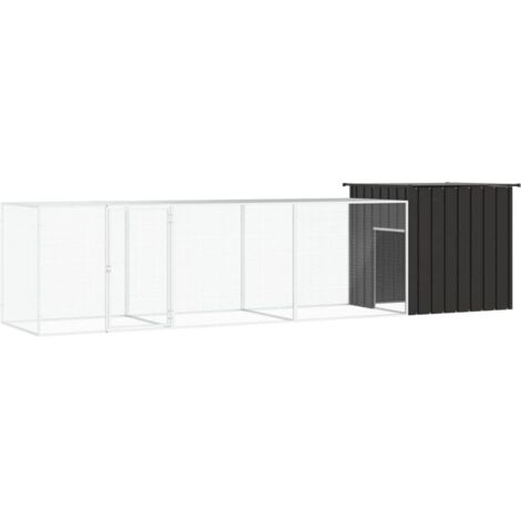 Gabbia per Polli Antracite 400x91x100 cm Acciaio Zincato vidaXL