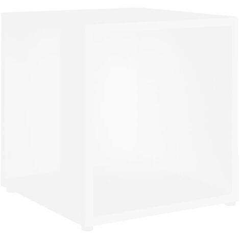 vidaXL Tavolino Bianco 33x33x34,5 cm in Legno Multistrato