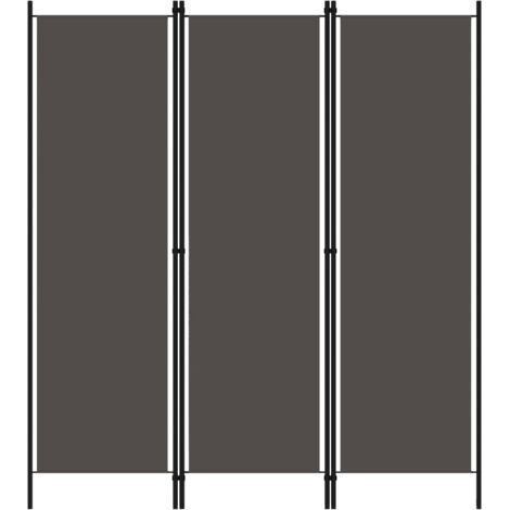 vidaXL Paravento a 3 Pannelli Antracite 150x180 cm