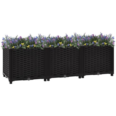 Vidaxl – Fioriera rialzata 120x40x38 cm in polipropilene – Resistente per uso esterno – Ampio spazio per piante e fiori – Design elegante (1/5)