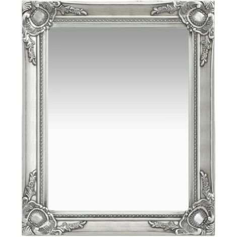vidaXL Specchio da Parete Stile Barocco 50x60 cm Argento