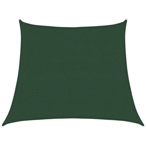 vidaXL Vela Parasole 160 g/m² Verde Scuro 3/4x3 m in HDPE