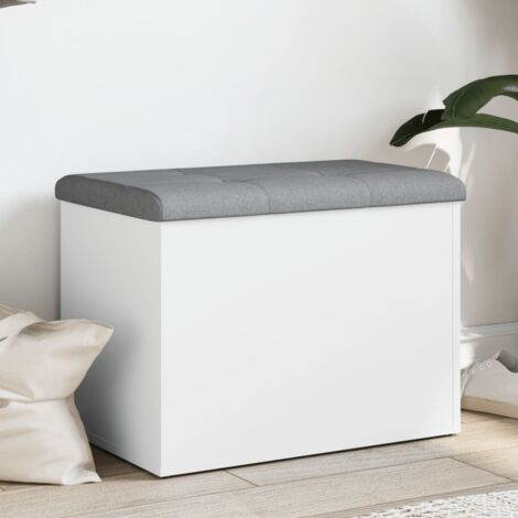 vidaXL Panca contenitore bianca 62x42x45 cm in legno ingegnerizzato
