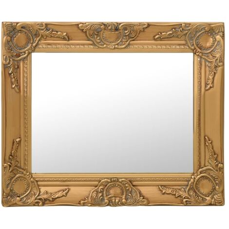 vidaXL Specchio da Parete Stile Barocco 50x40 cm Oro