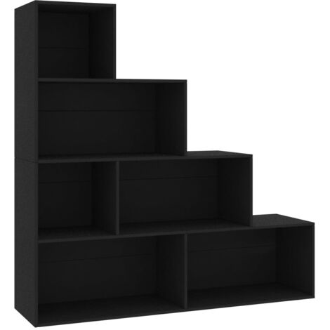 vidaXL Libreria/Divisorio Nero 155x24x160 cm in Legno Multistrato
