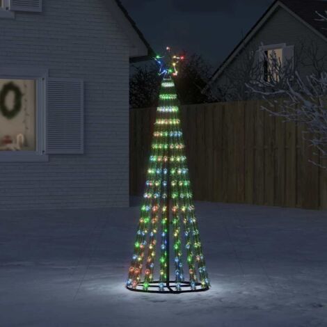 vidaXL Albero di Natale a LED 275 LED Colorato 180 cm