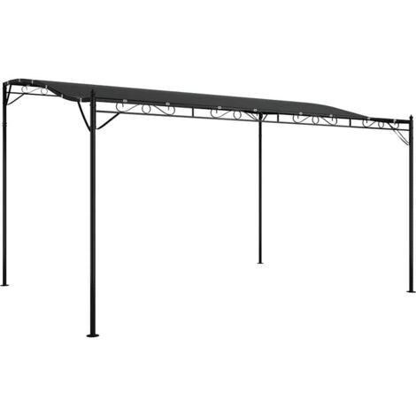 vidaXL Tettoia Antracite 4x3 m 180 g/m² Tessuto e Acciaio