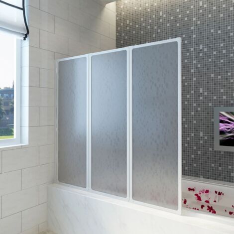 Doccia da bagno a parete 141 x 132 cm 3 Pannelli pieghevoli vidaXL