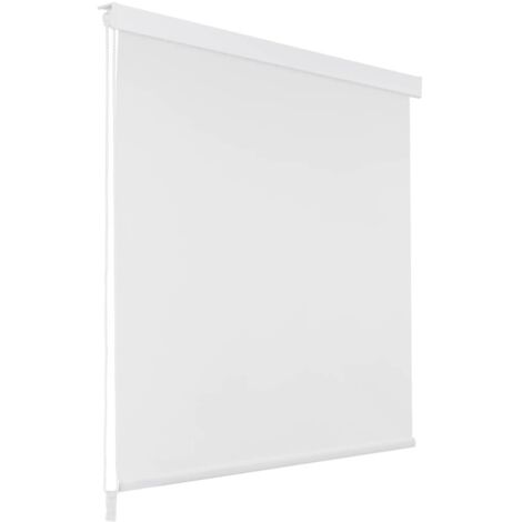 vidaXL Tenda a Rullo per Doccia 80x240 cm Bianco