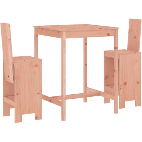 vidaXL Set da Bar da Giardino 3 pz in Legno Massello di Douglas