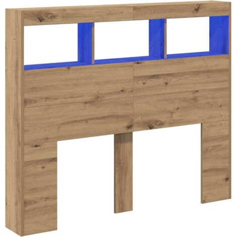 vidaXL Testiera rovere artigianale 121 x 17 x 102 cm Legno multistrato