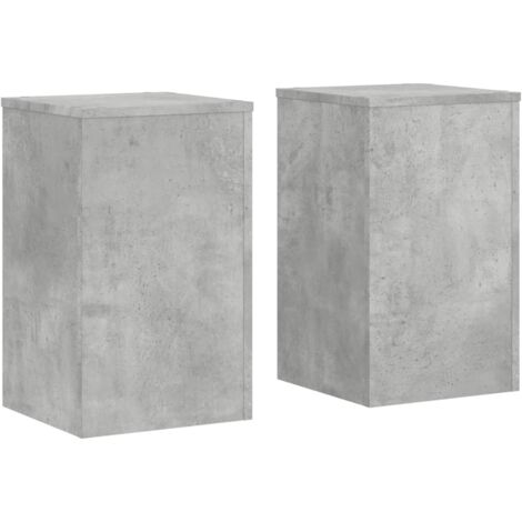 vidaXL Supporti per Piante 2 pz Grigio 30x30x50 cm Legno Multistrato