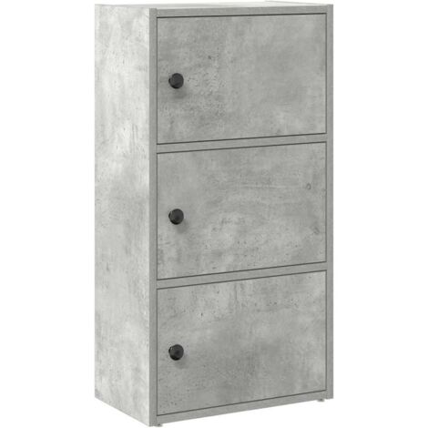vidaXL Libreria Grigio Cemento 40x24x77 cm in Legno Multistrato
