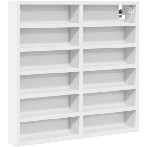 vidaXL Armadietto con Vetrina Bianco 60x8,5x58 cm Legno Multistrato