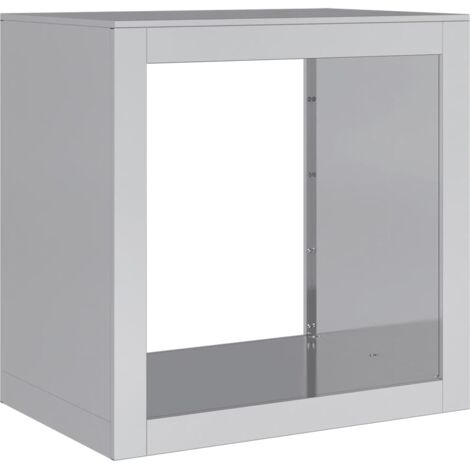 vidaXL Rastrelliera per Legna 60x40x60 cm in Acciaio Zincato