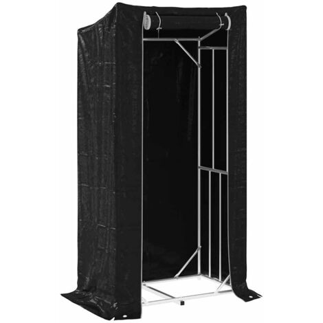vidaXL Rastrelliera per Legna con Copertura Antipioggia 100x60x200 cm