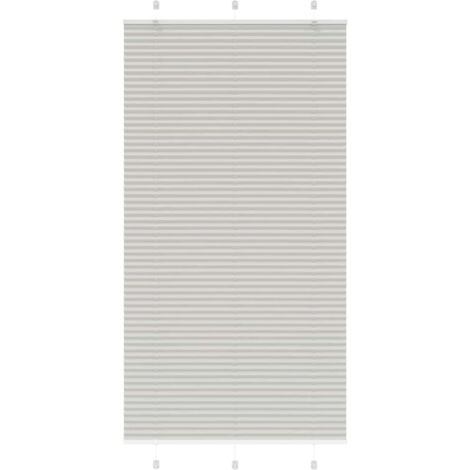 vidaXL Tenda Plissettata Grigio Chiaro 105x200 cm Larghezza Tessuto
