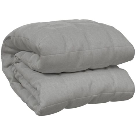 vidaXL Coperta Ponderata Grigia 235x290 cm 11 kg Tessuto