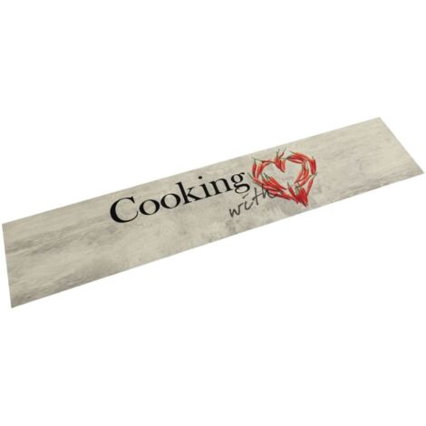 vidaXL Tappeto da Cucina Lavabile Cucinare 60x300 cm in Velluto