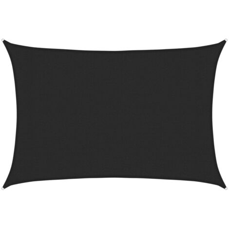 vidaXL Vela Parasole 160 g/m² Nera 3x5 m in HDPE