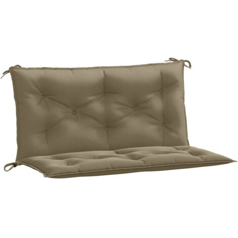 vidaXL Cuscini Panca Giardino 2pz Tortora Mélange 100x50x7cm Tessuto