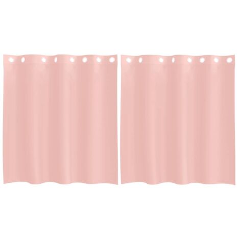 vidaXL Tende in Voile con Occhielli 2 pz Rosa 140x140 cm