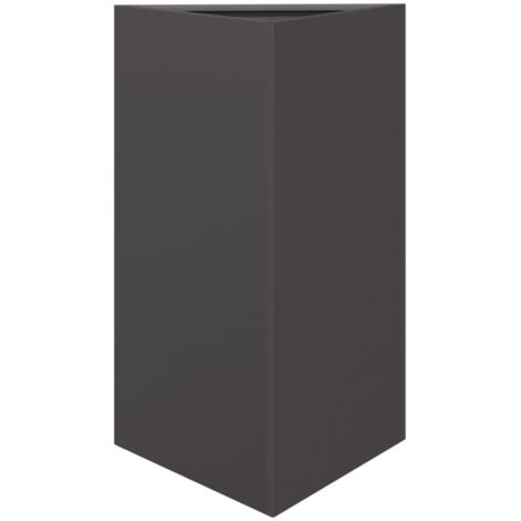 vidaXL Fioriera da Giardino Nera Triangolare 50x43x75 cm in Acciaio