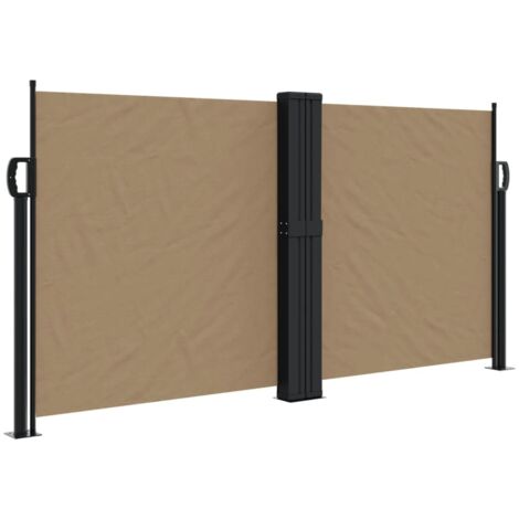 vidaXL Tenda da Sole Laterale Retrattile Tortora 120x1200 cm