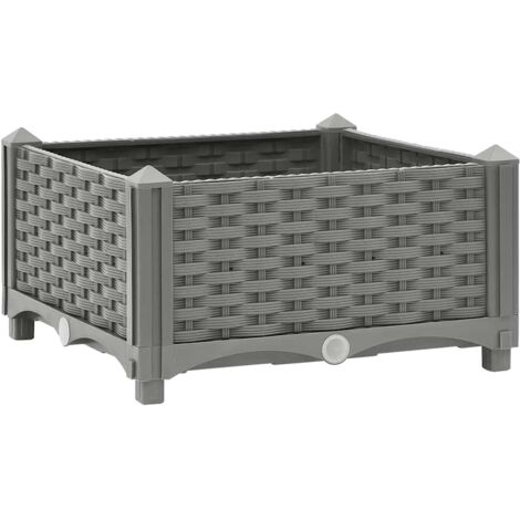 vidaXL Fioriera Rialzata 40x40x23 cm in Polipropilene