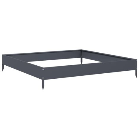 vidaXL Fioriera Rialzata da Giardino Antracite 100x100x18,5cm Acciaio