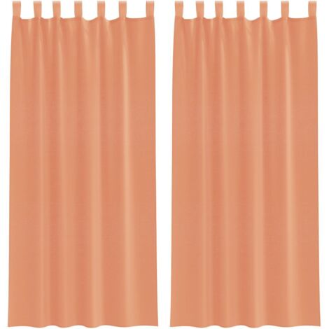 vidaXL Tende in Voile con Passanti 2 pz Terracotta 140x225 cm
