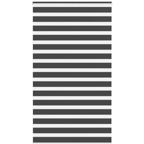 vidaXL Tenda a Rullo Zebra Nero Larghezza Tessuto 115,9 cm Poliestere