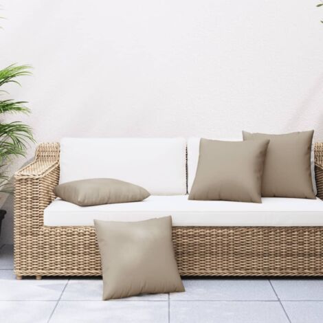 vidaXL Cuscini per Divano 4 pz Tortora 40x40 cm in Tessuto