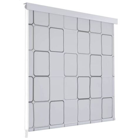 vidaXL Tenda a Rullo per Doccia 100x240 cm Quadrati