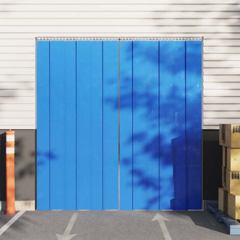 vidaXL Tenda per Porte Blu 200 mm x 1,6 mm 10 m in PVC