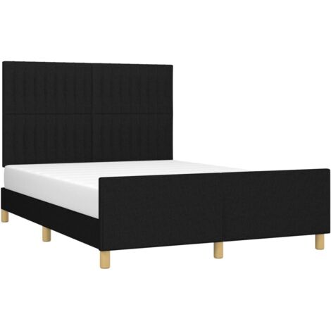 vidaXL Giroletto senza Materasso Nero 140x190 cm in Tessuto (1/5)