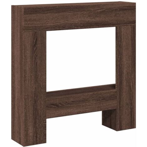 vidaXL Cornice per Camino Rovere Marrone 81x18x82 cm in Truciolato