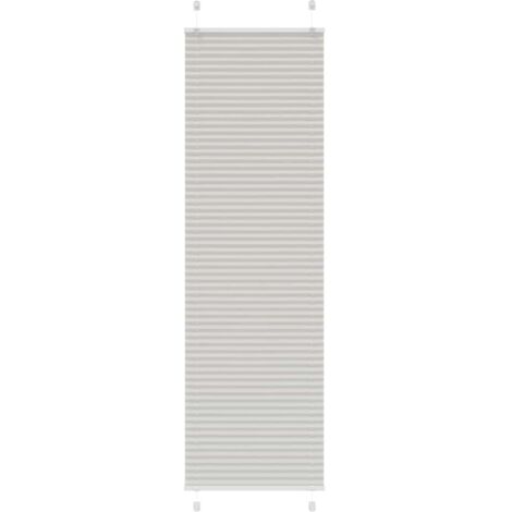 vidaXL Tenda Plissettata Grigio Chiaro 65x200 cm Larghezza Tessuto