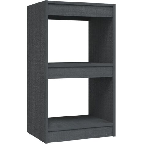 vidaXL Libreria Grigia 40x30x71,5 cm in Legno Massello di Pino