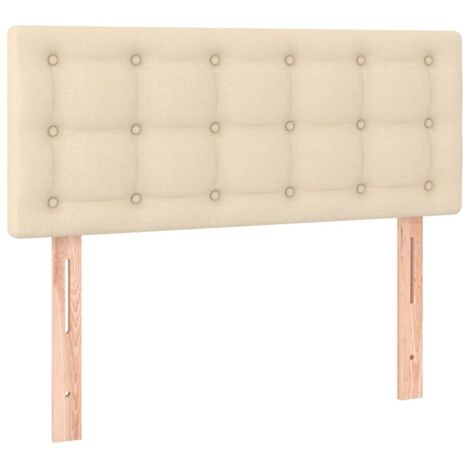 vidaXL Testiera Crema 80x5x78/88 cm in Tessuto (1/5)