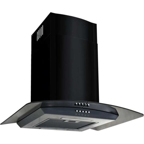 vidaXL Cappa Aspirante a Muro Acciaio Inox 756 m³/h 60 cm Nera